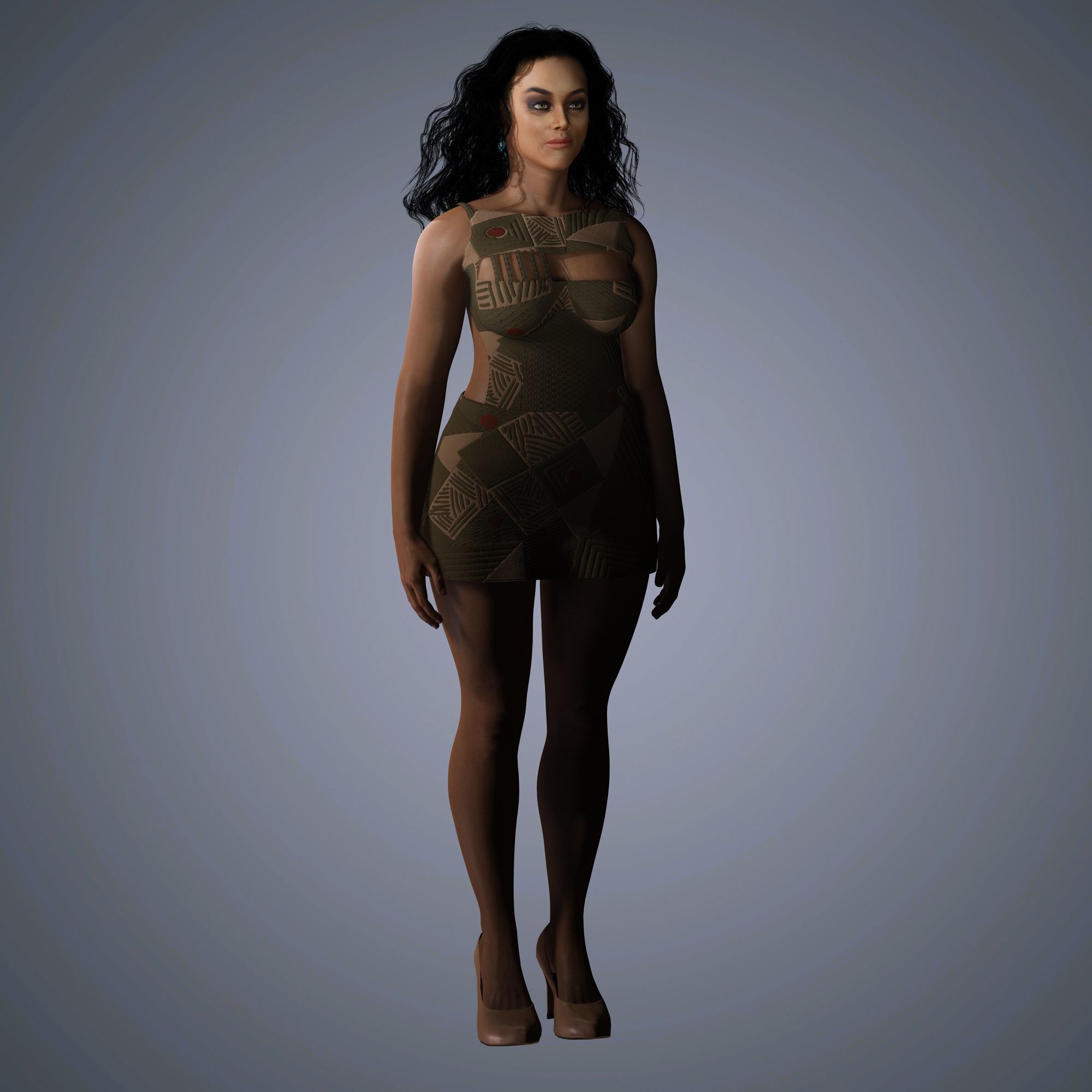 Tyra Banks Character 3D Model Low-poly 3D model_12