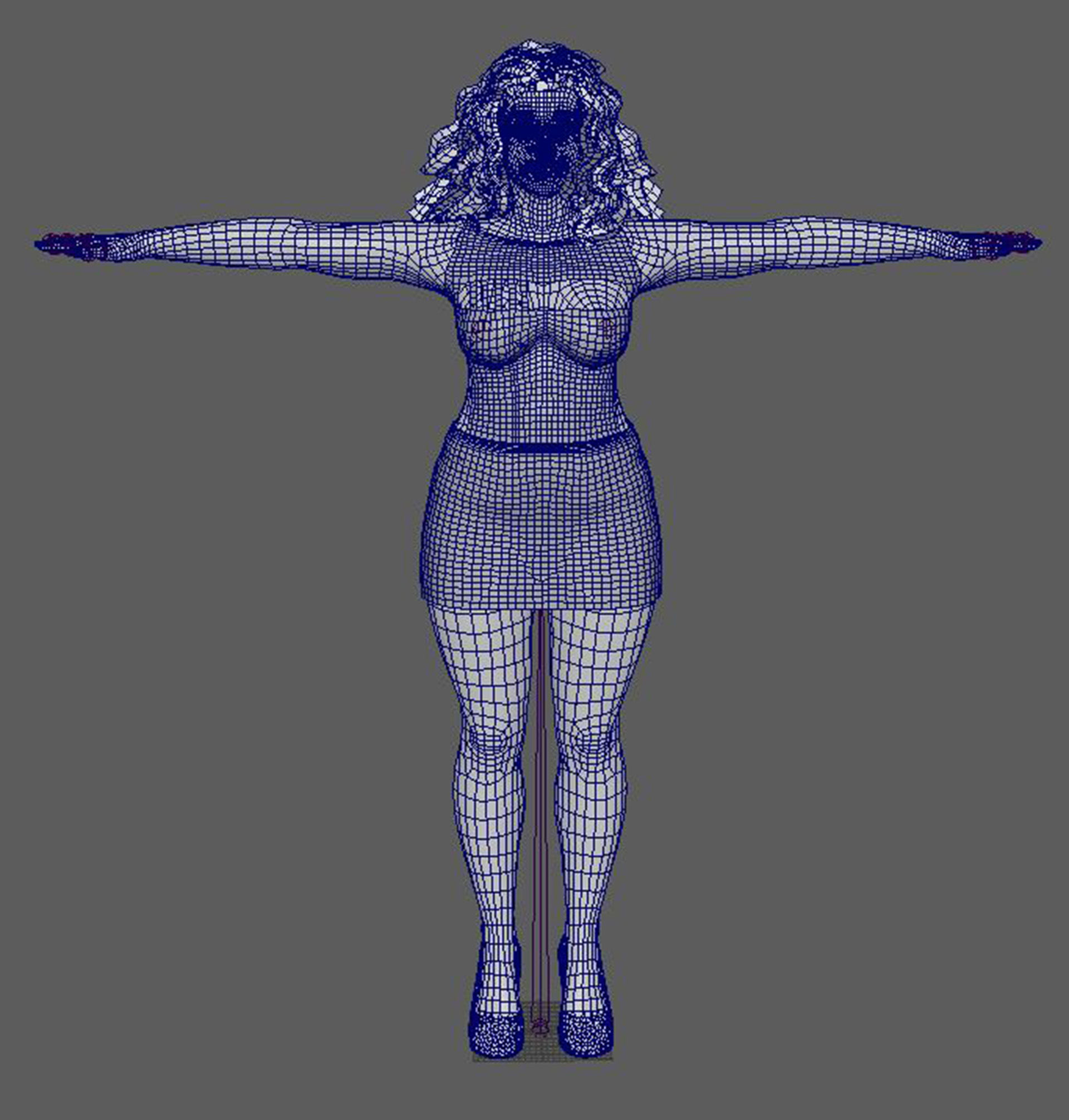 Tyra Banks Character 3D Model Low-poly 3D model_21