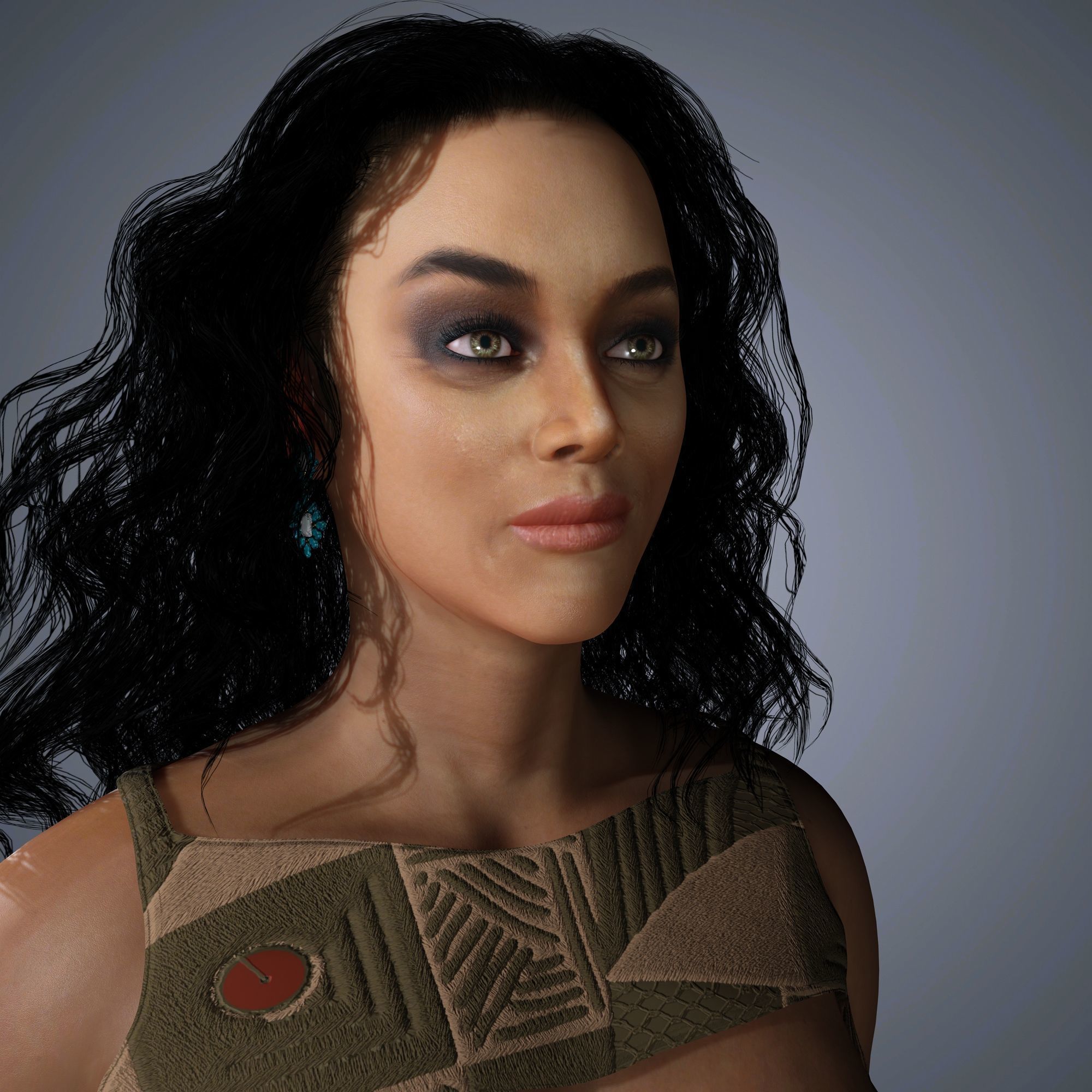 Tyra Banks Character 3D Model Low-poly 3D model_7