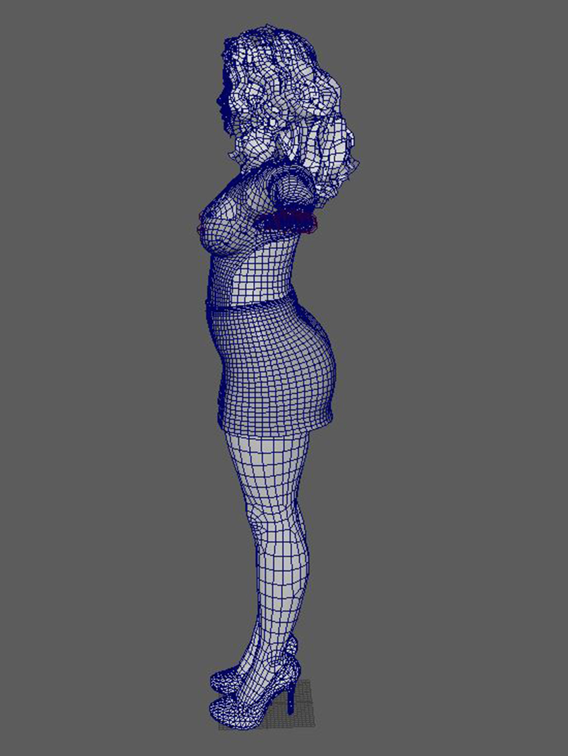 Tyra Banks Character 3D Model Low-poly 3D model_26