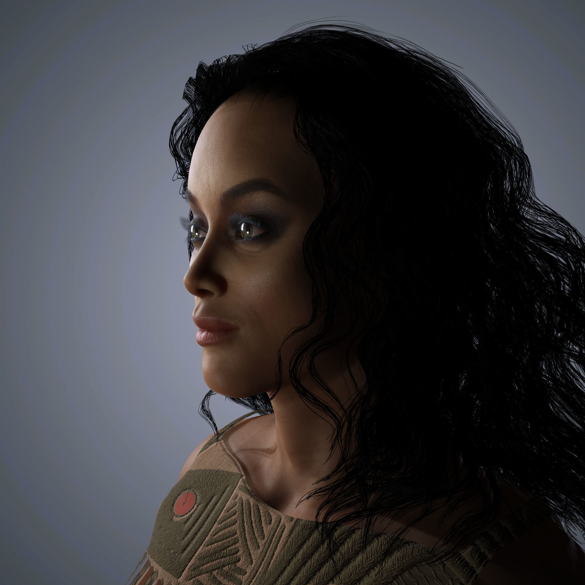 Tyra Banks Character 3D Model Low-poly 3D model_4