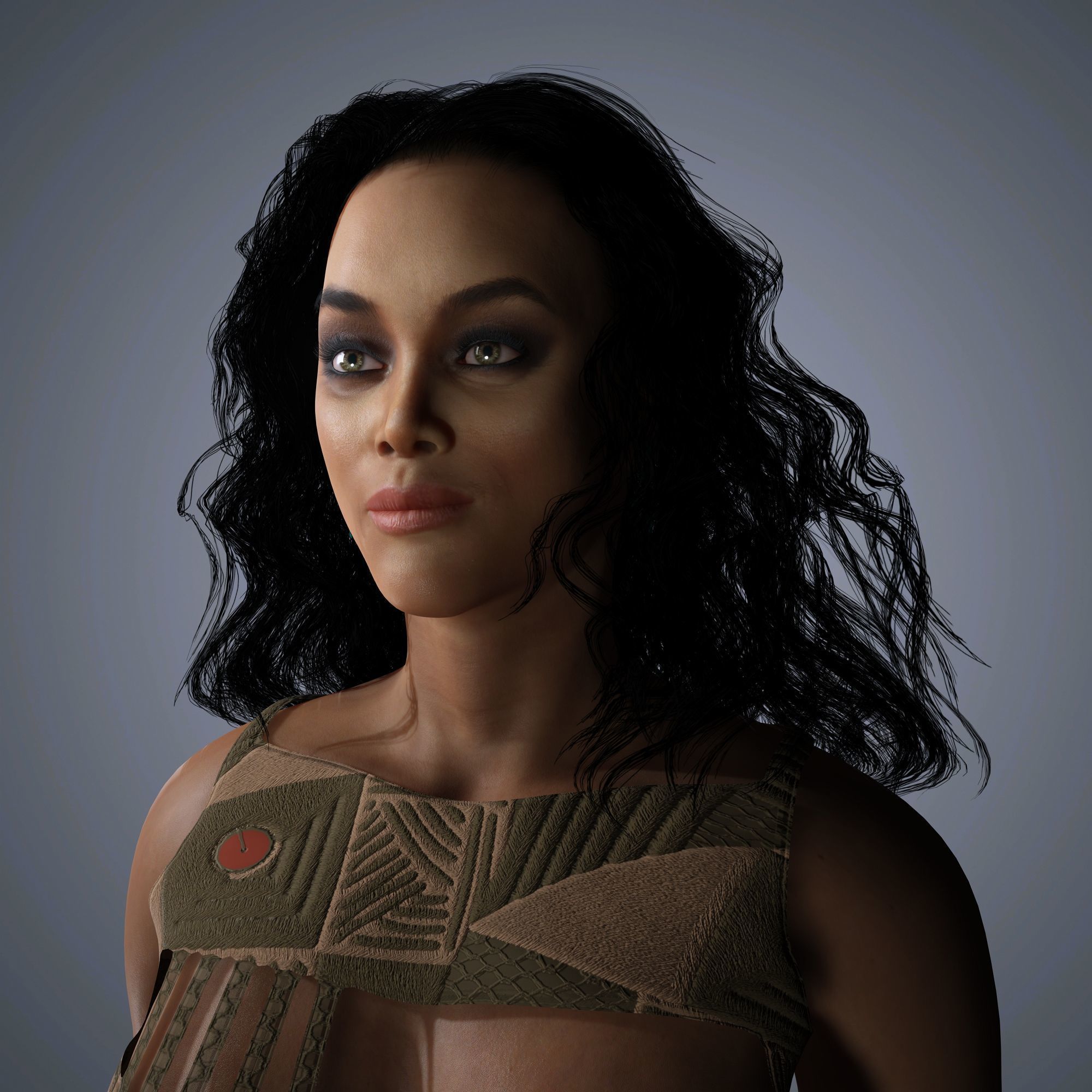 Tyra Banks Character 3D Model Low-poly 3D model_5