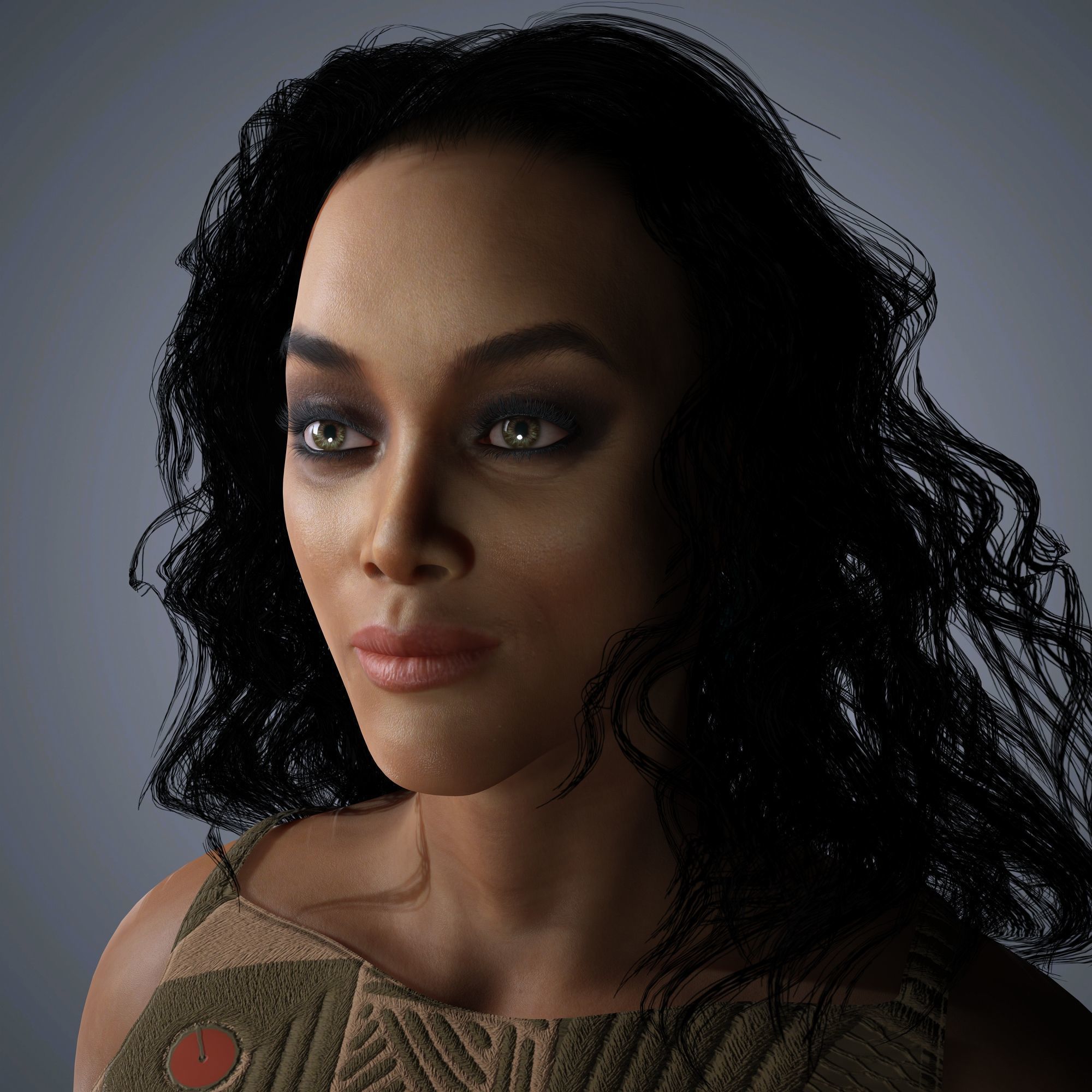 Tyra Banks Character 3D Model Low-poly 3D model_1