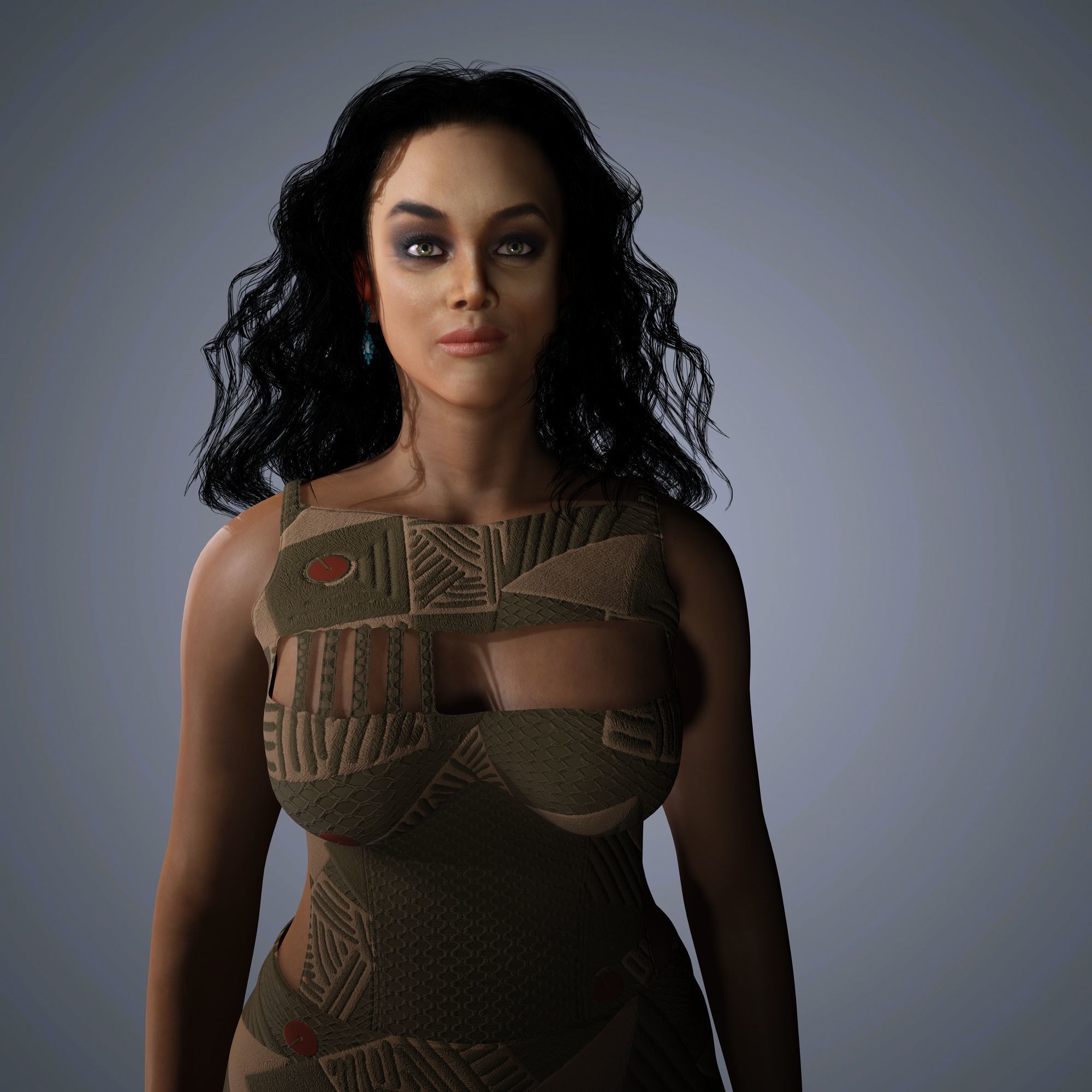 Tyra Banks Character 3D Model Low-poly 3D model_10