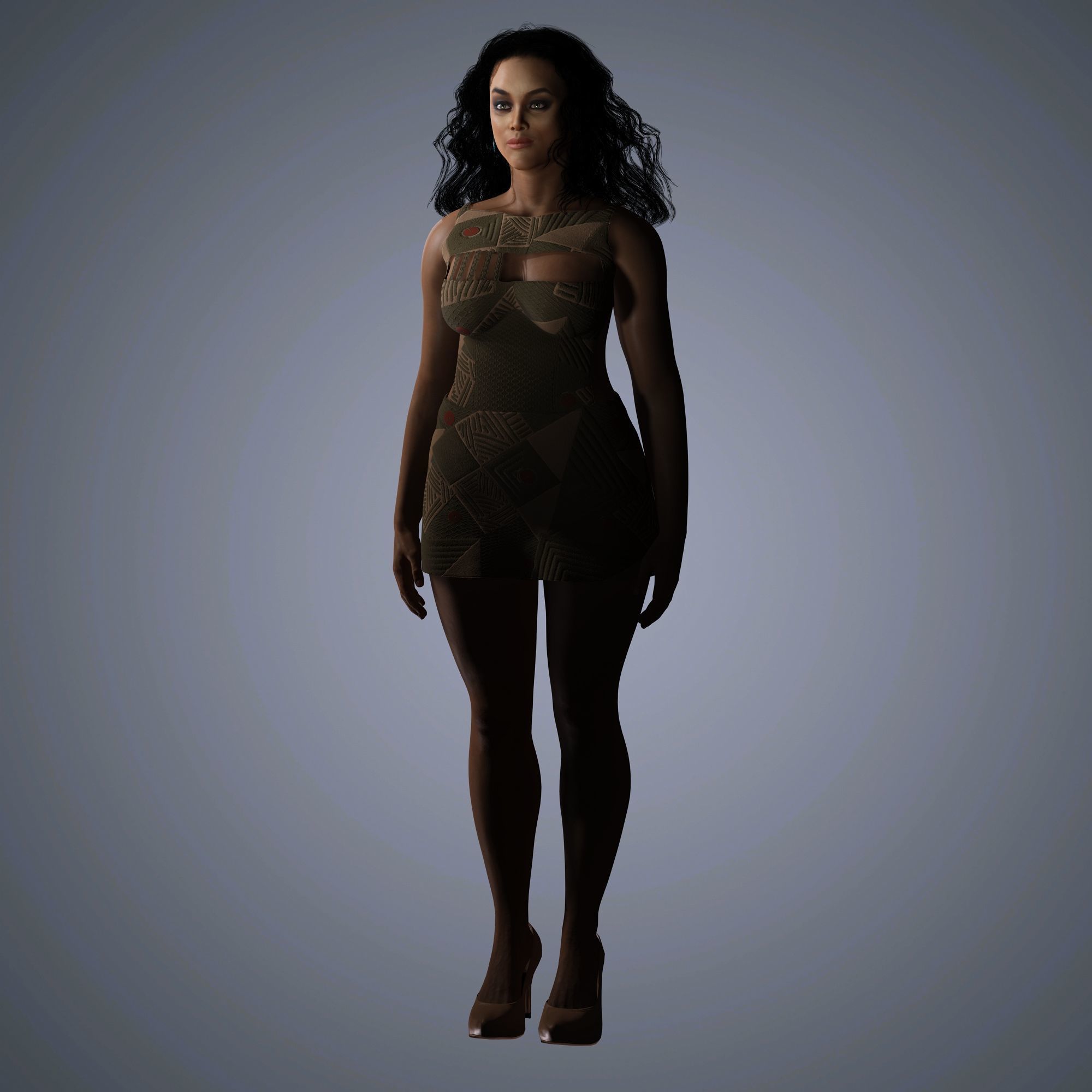 Tyra Banks Character 3D Model Low-poly 3D model_13