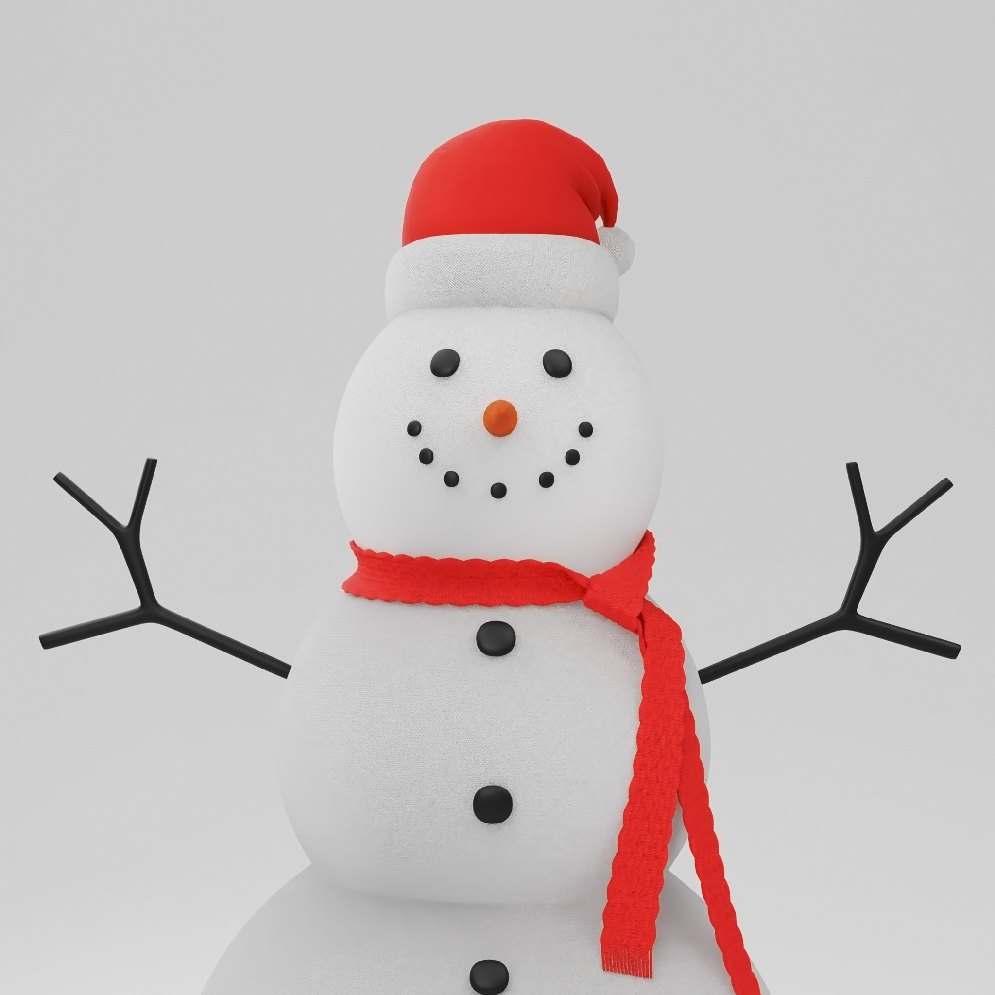 Snowman - Christmas special decoration model 3D print model_4