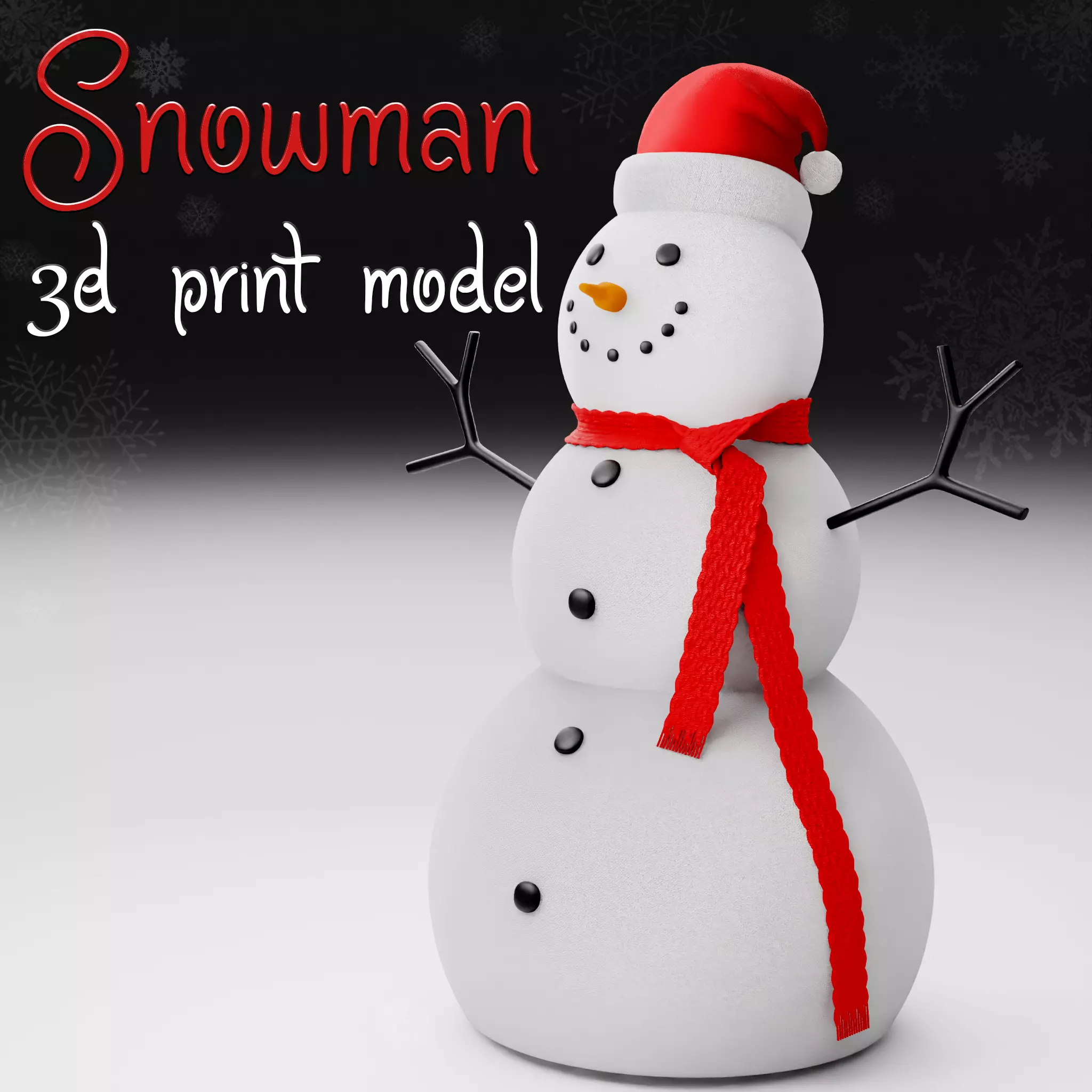 Snowman - Christmas special decoration model 3D print model_0