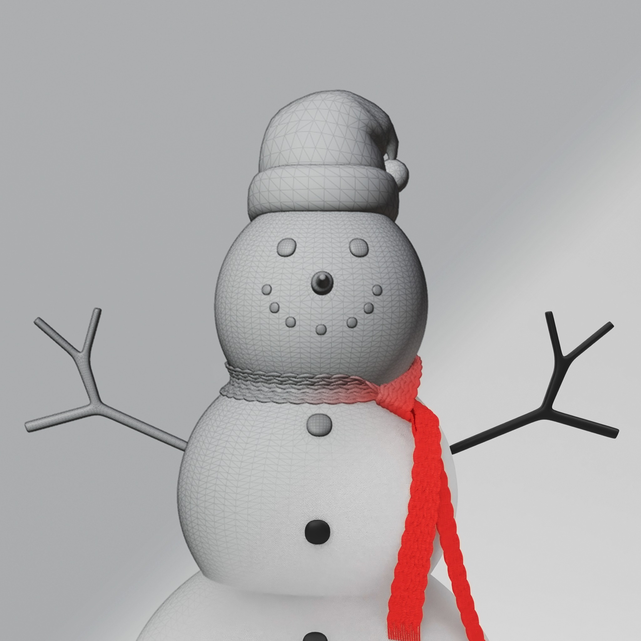 Snowman - Christmas special decoration model 3D print model_5