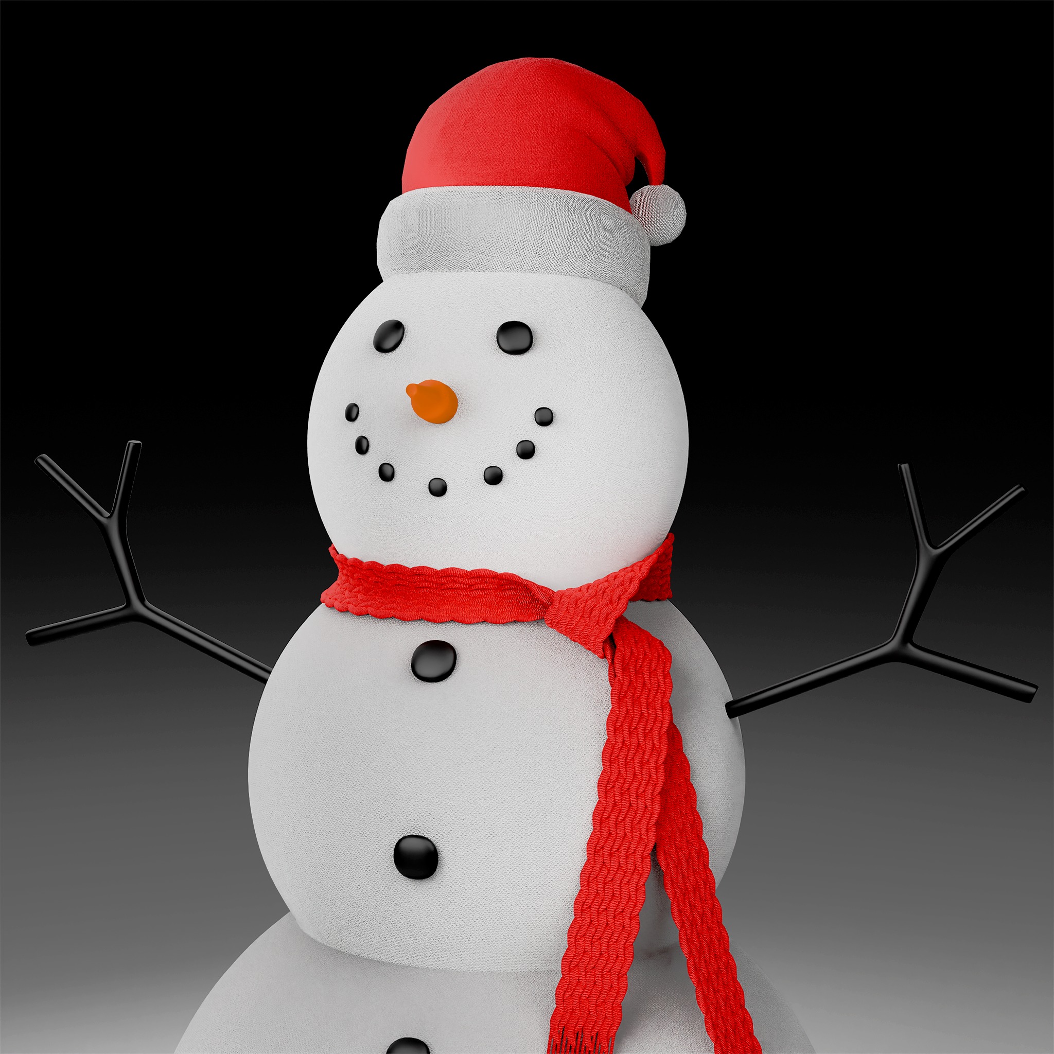Snowman - Christmas special decoration model 3D print model_3