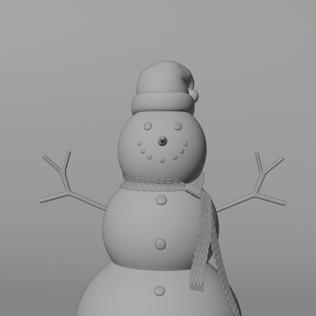 Snowman - Christmas special decoration model 3D print model_7
