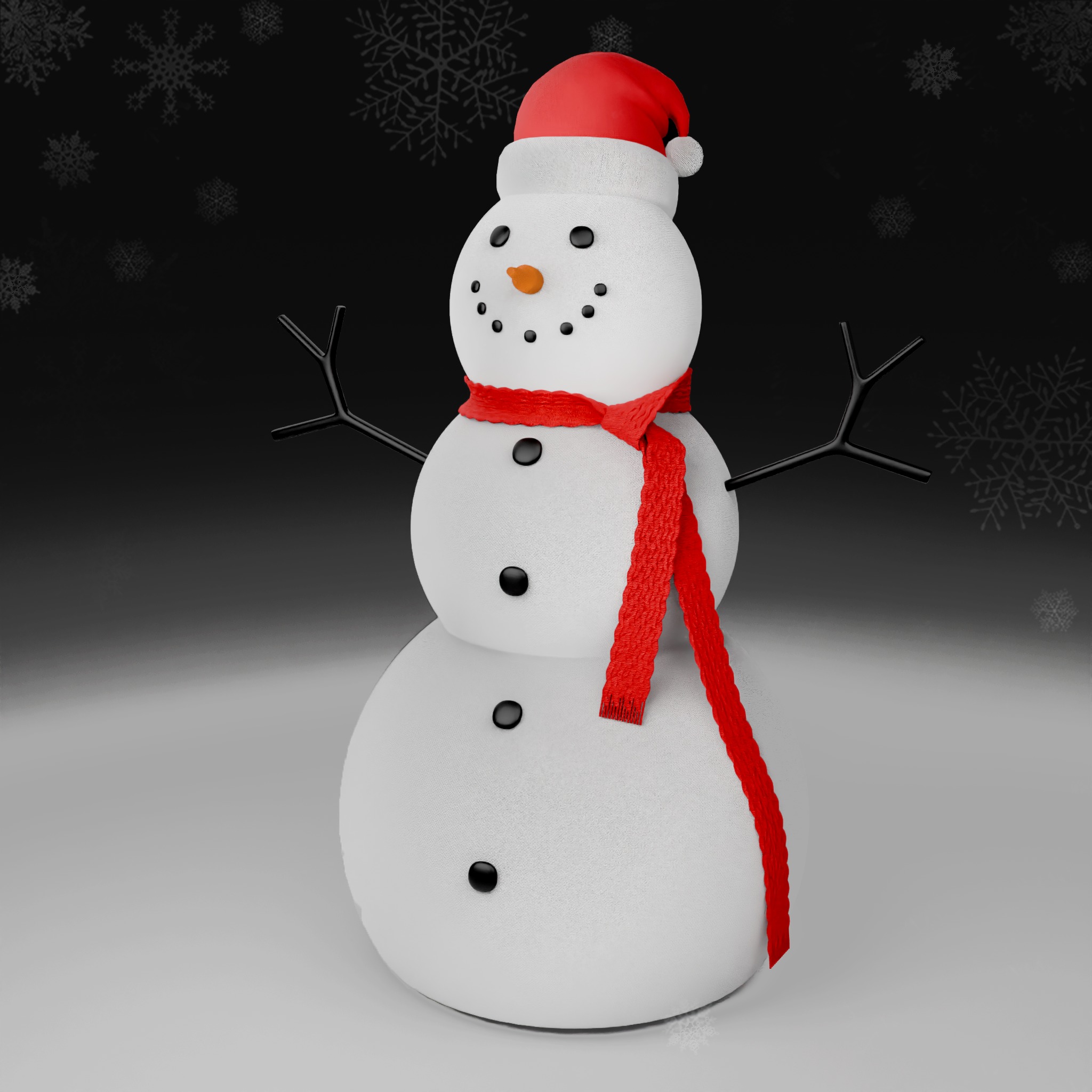 Snowman - Christmas special decoration model 3D print model_2