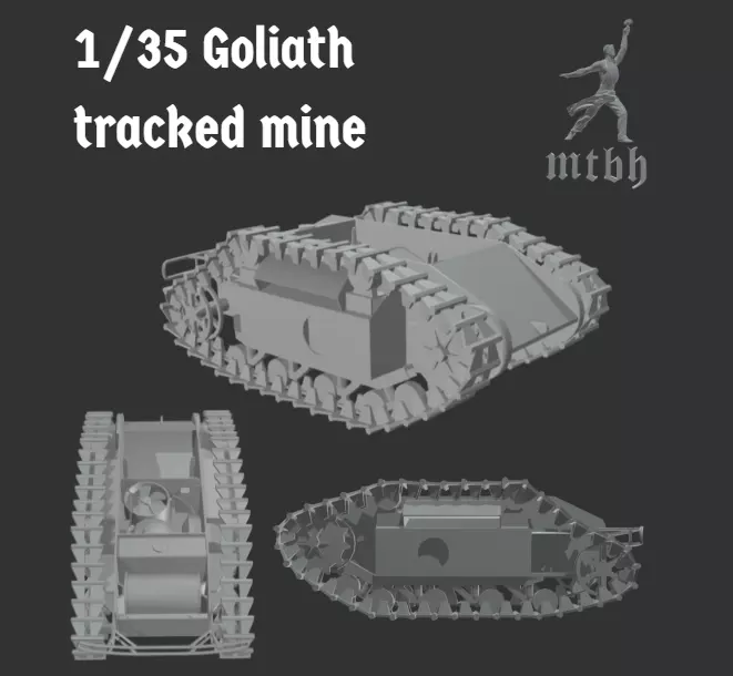 1-35 Goliath tracked mine Sdkfz 303 3D print model_0