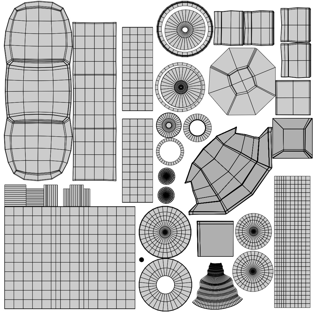 Chesterfield Realistic Leather Sofa Full Set 3ds Max Low-poly 3D model_21