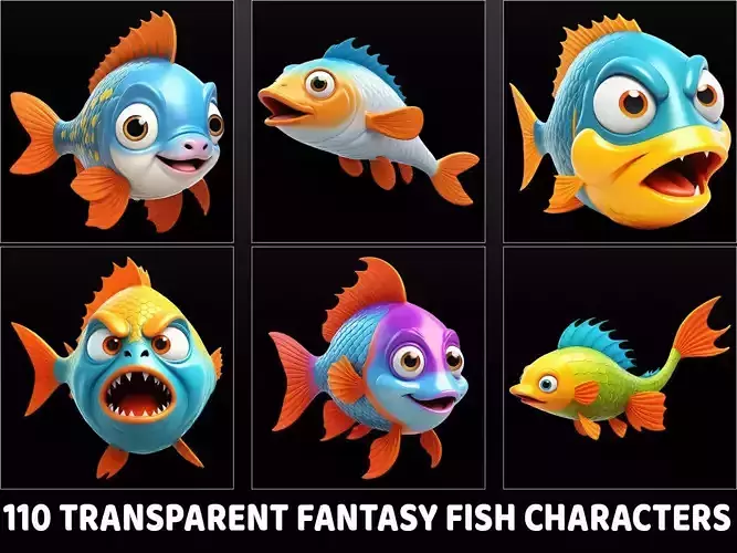110 Fantasy Fish Characters 