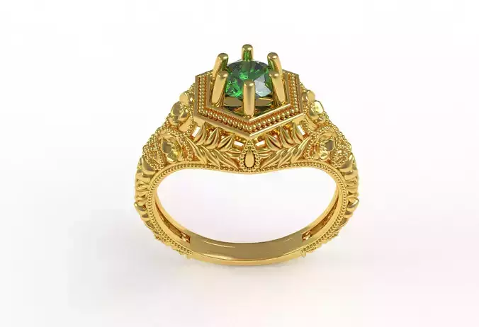 Retro Filigree Style Antique Ring