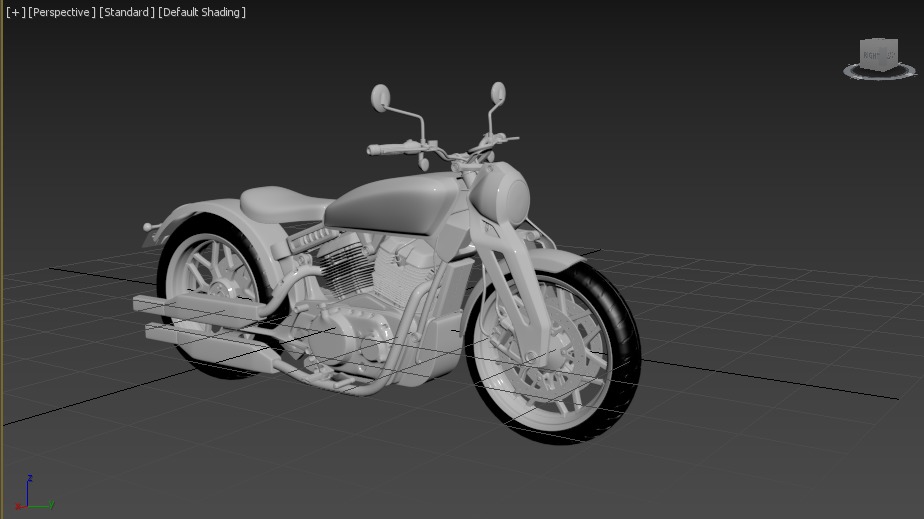 Royal Enfield KX 835 Bobber Motorcycle Low-poly 3D model_3