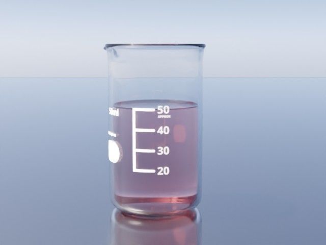 Tall beakers 3D model_1