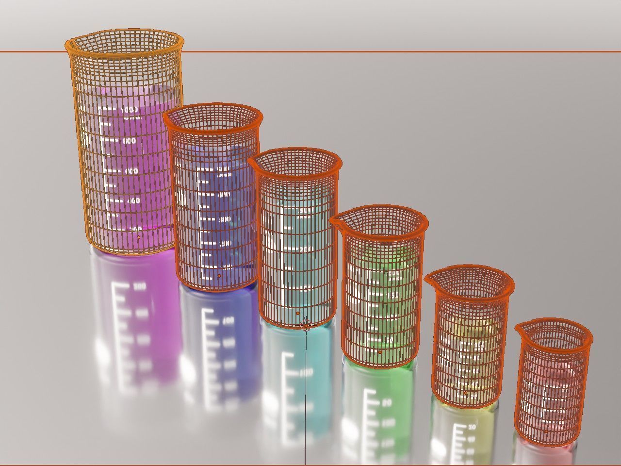 Tall beakers 3D model_8