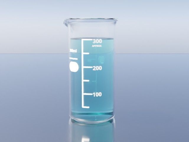 Tall beakers 3D model_4