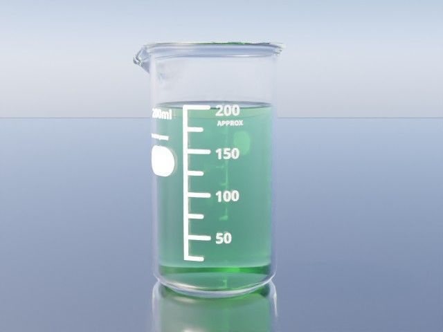 Tall beakers 3D model_3