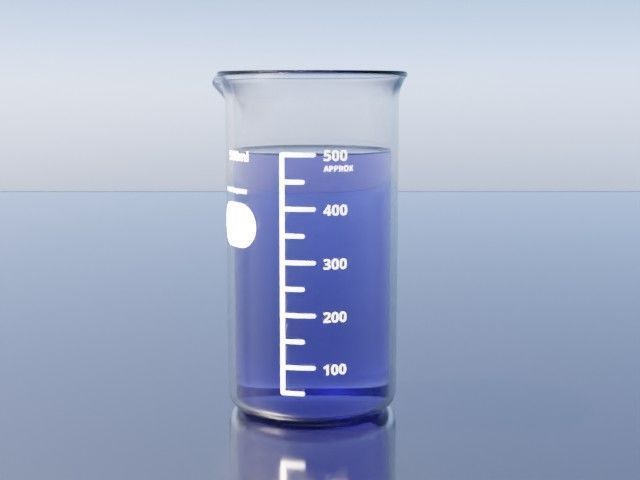 Tall beakers 3D model_5