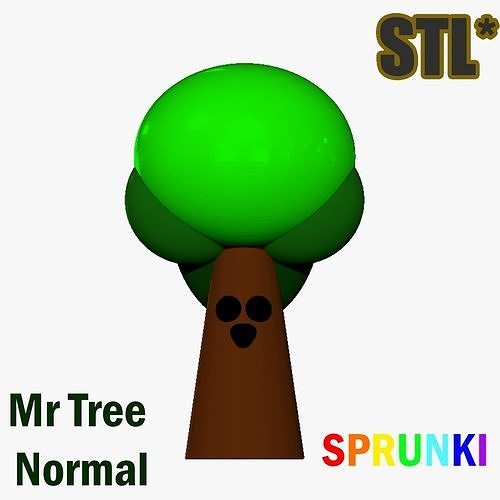 3D Mr Tree Sprunki Incredibox Mr Tree STL 3D Character Fanart 3D print model