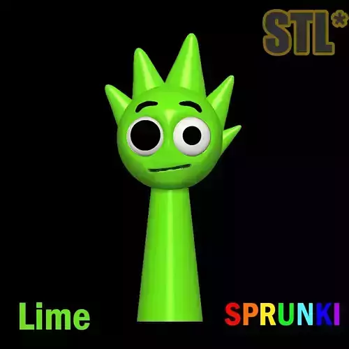 Sprunki Incredibox OWAKCX Lime STL 3D Character Fanart