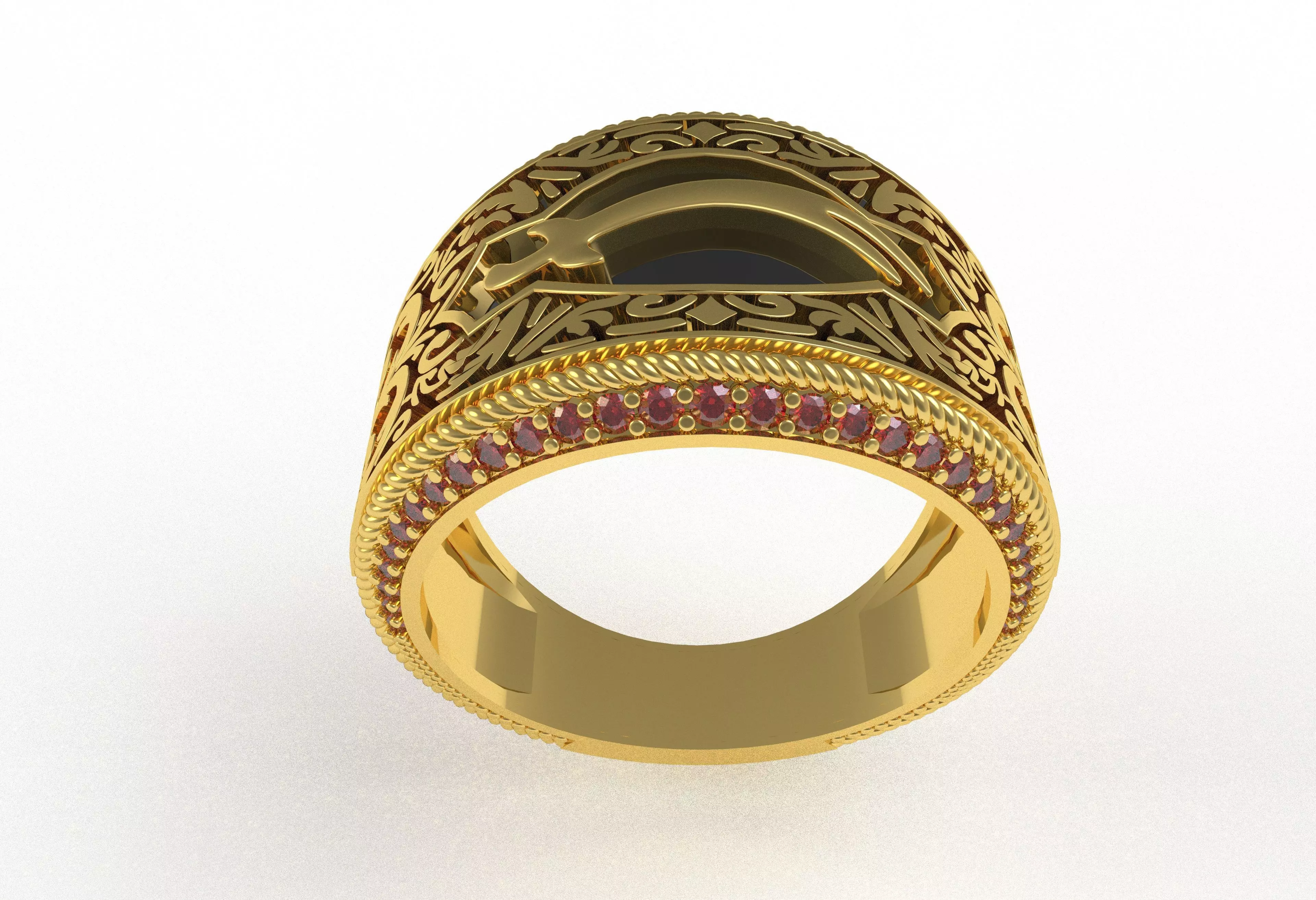 Unique Sward Design Vintage Ring 3D print model