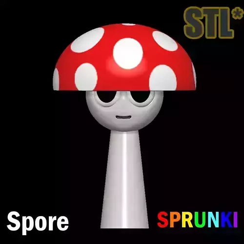 3D Sprunki Incredibox Spore yellowish STL 3D Character Fanart 3D print model