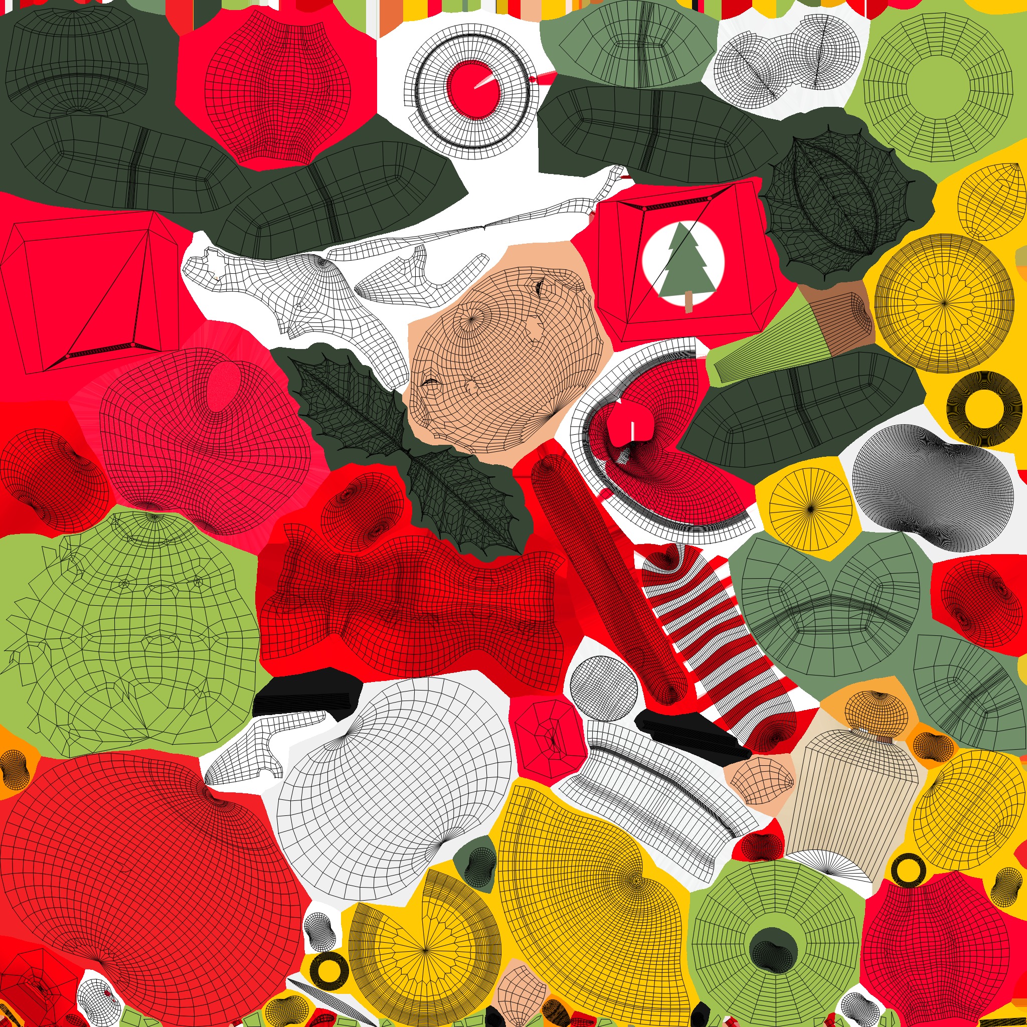 Christmas Items Collection v001 Low-poly 3D model_10