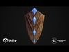 Fantasy shield 2 Low-poly 3D model_2