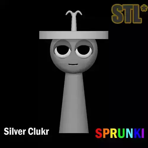 Sprunki Incredibox Silver Clukr STL 3D Character Fanart 3D print model