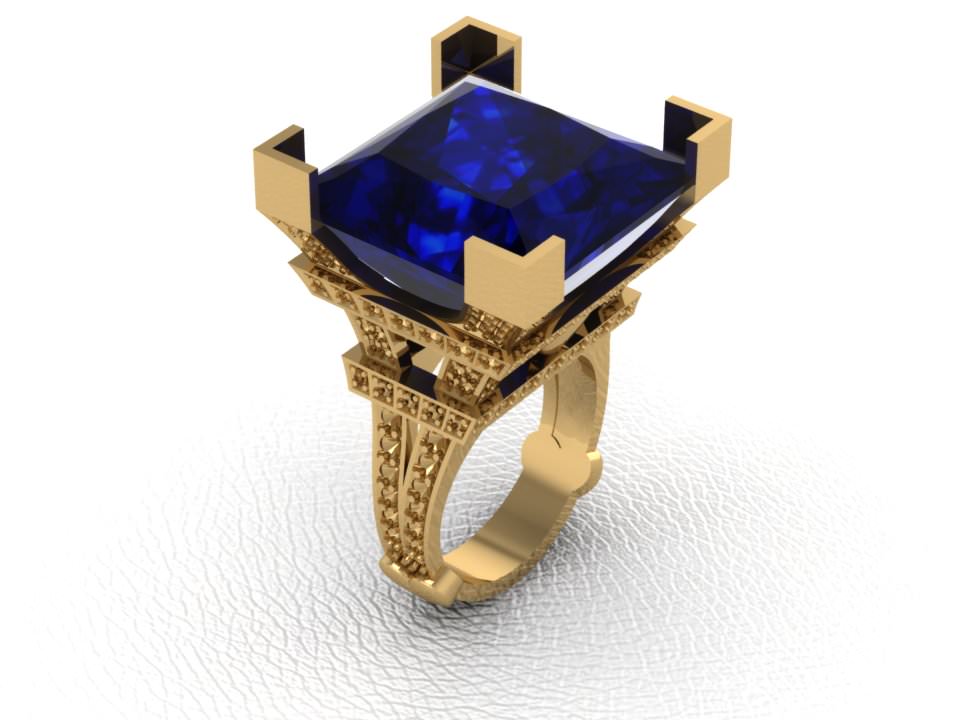 Ring Tower Paris stl 3D print model_3