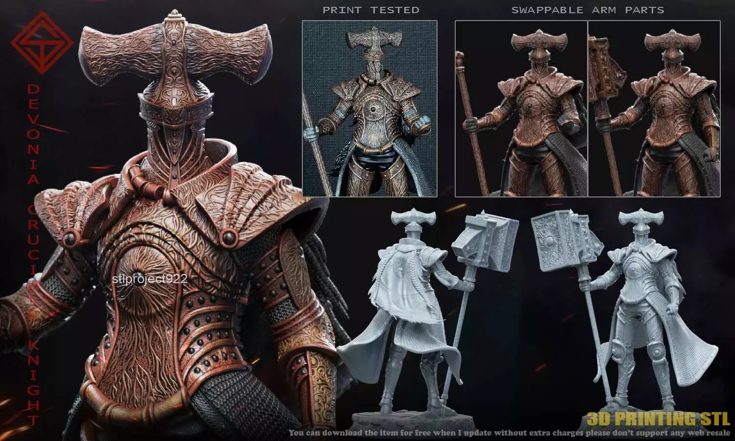 Crucible Knight Devonia 3D print model_0