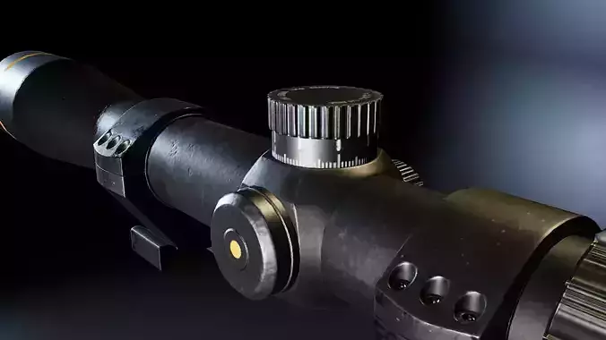 AAA VX-Freedom Sniper Scope Game Ready PBR Low-poly 3D model
