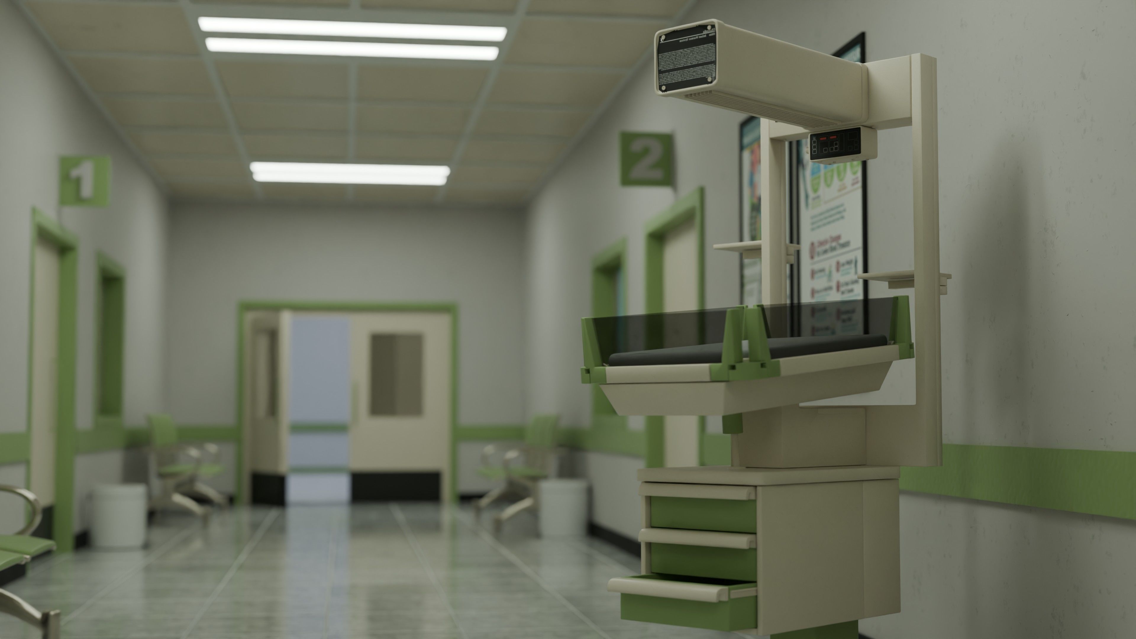 A meticulously designed hospital 3D model_4