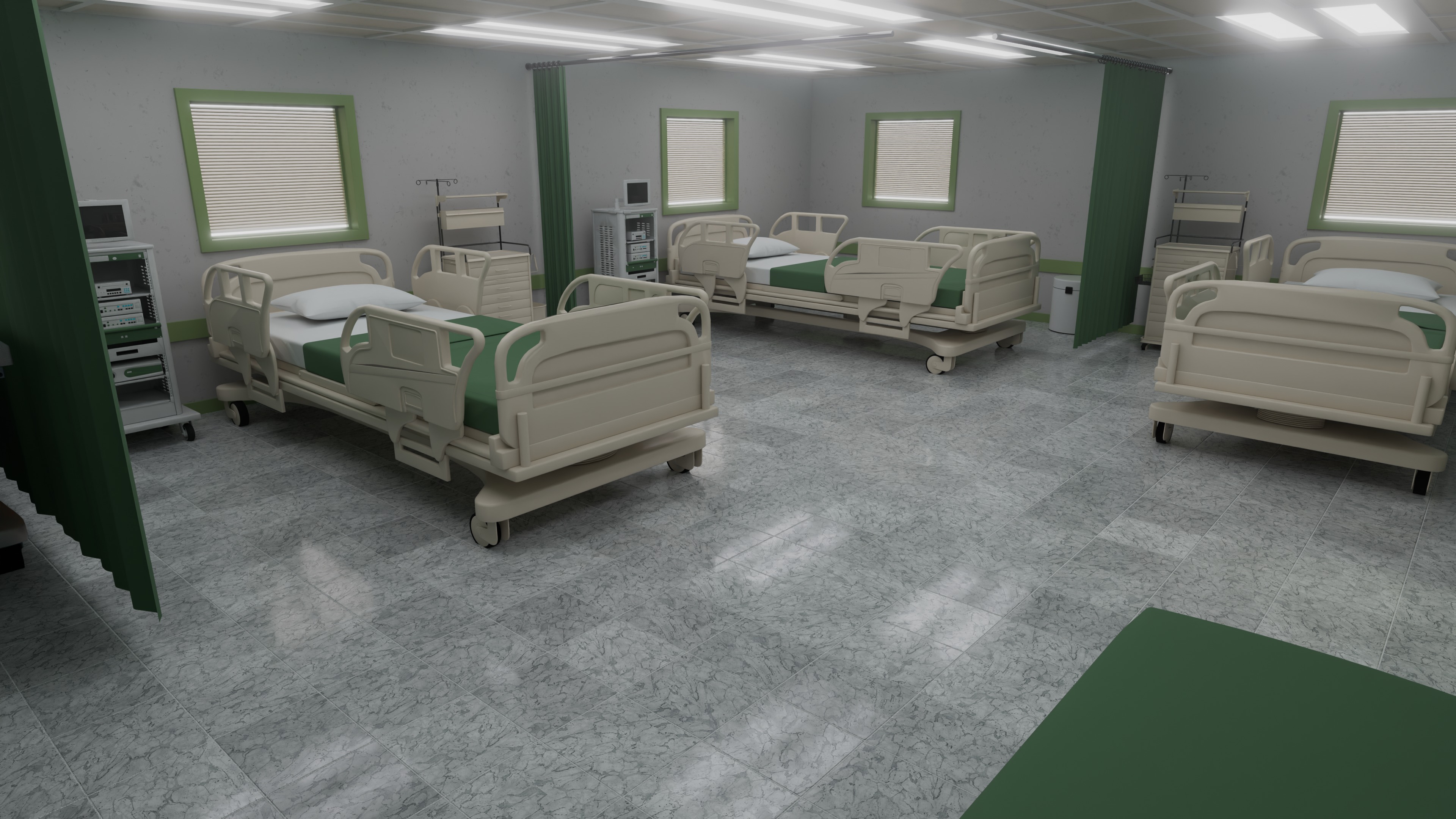 A meticulously designed hospital 3D model_1