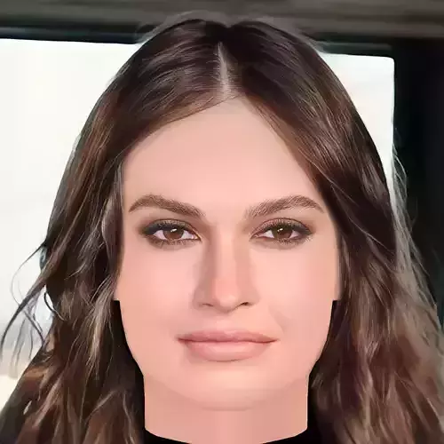 Lily James Head - No Hair - Low poly head for game 