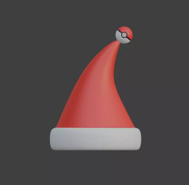 Pokeball Christmas Hat 3D print model_0