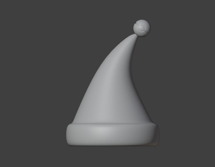 Pokeball Christmas Hat 3D print model_3