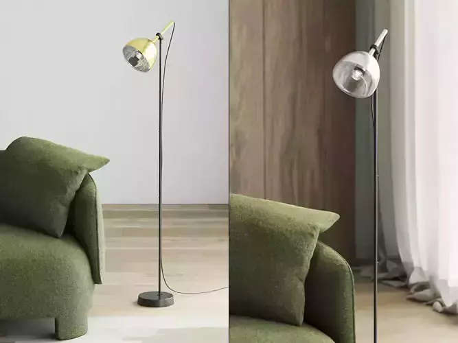 Brass Bell Floor Lamp