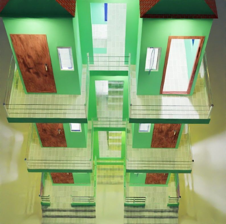 New Modeling House  Low-poly 3D model_7