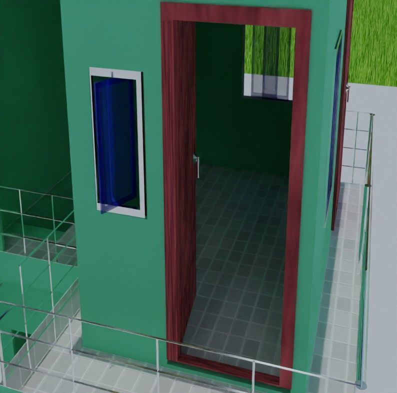 New Modeling House  Low-poly 3D model_13