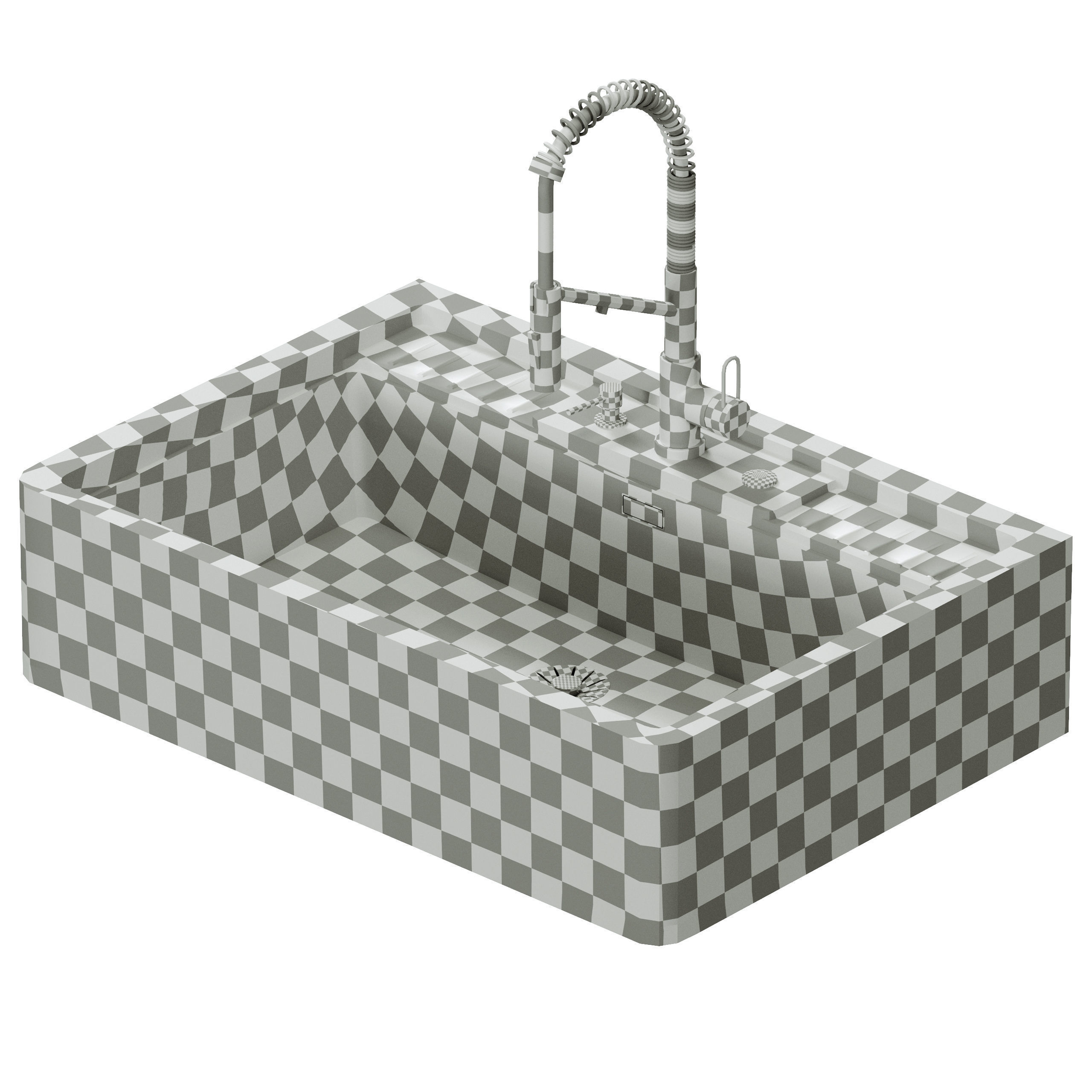 Sink Kinokawa 90 faucet Mikawa 2 Plus Omiokiri 3D model_7