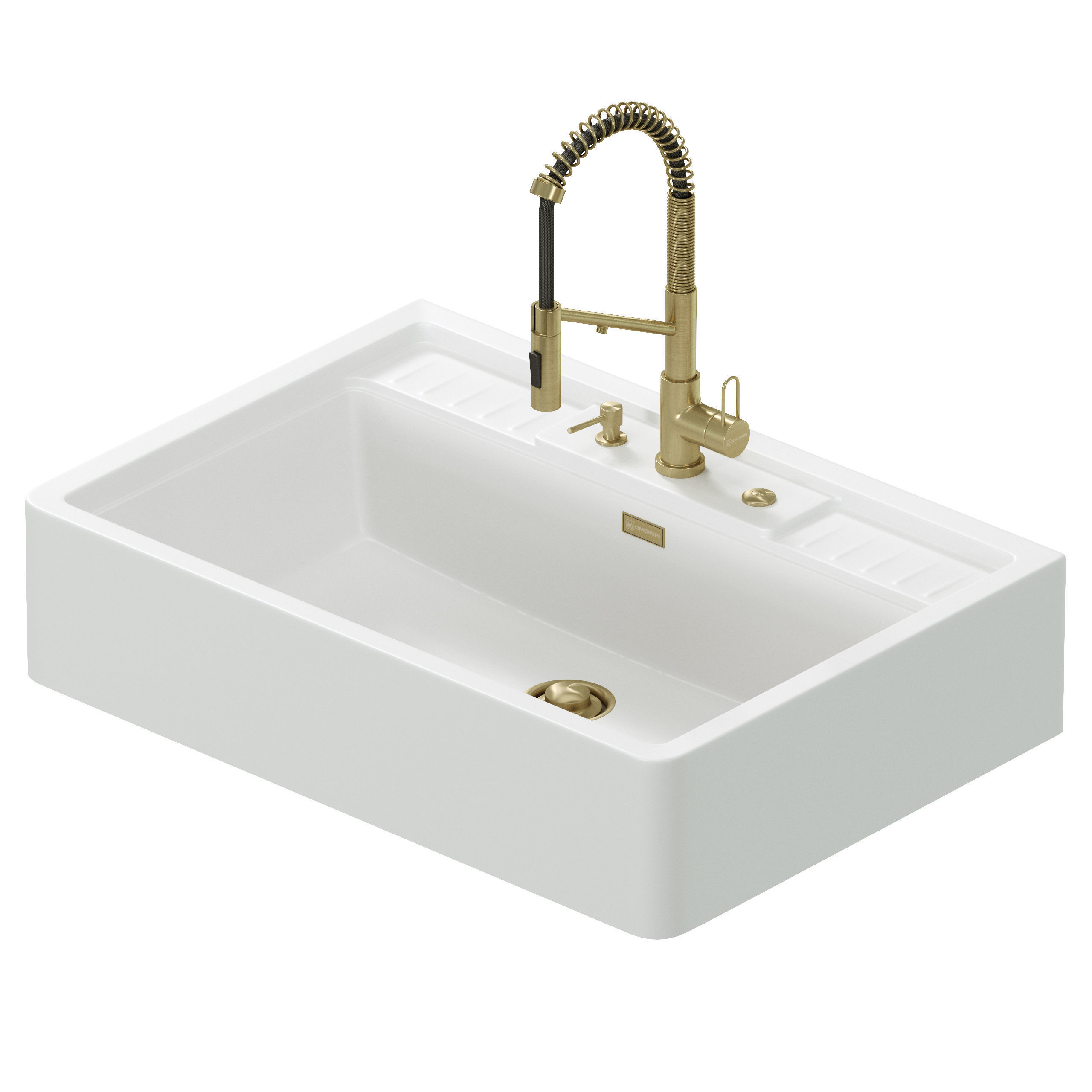 Sink Kinokawa 90 faucet Mikawa 2 Plus Omiokiri 3D model_3