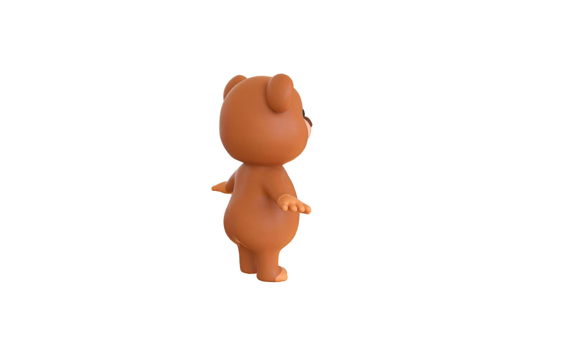 High-Quality 3D Cartoon Bear Low-poly 3D model_6