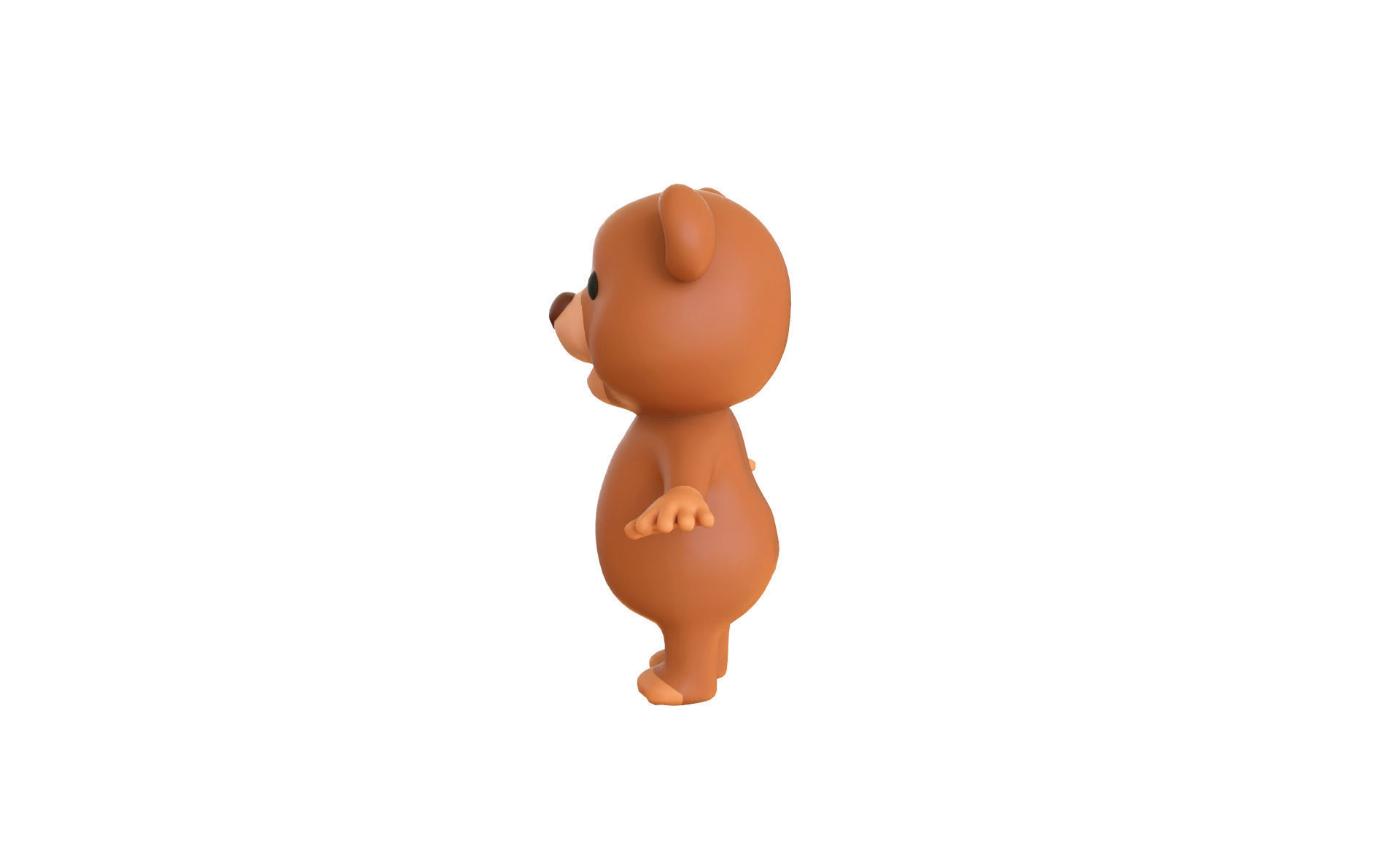 High-Quality 3D Cartoon Bear Low-poly 3D model_4