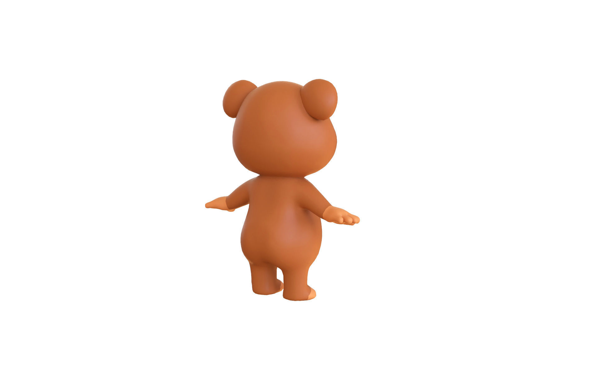 High-Quality 3D Cartoon Bear Low-poly 3D model_5