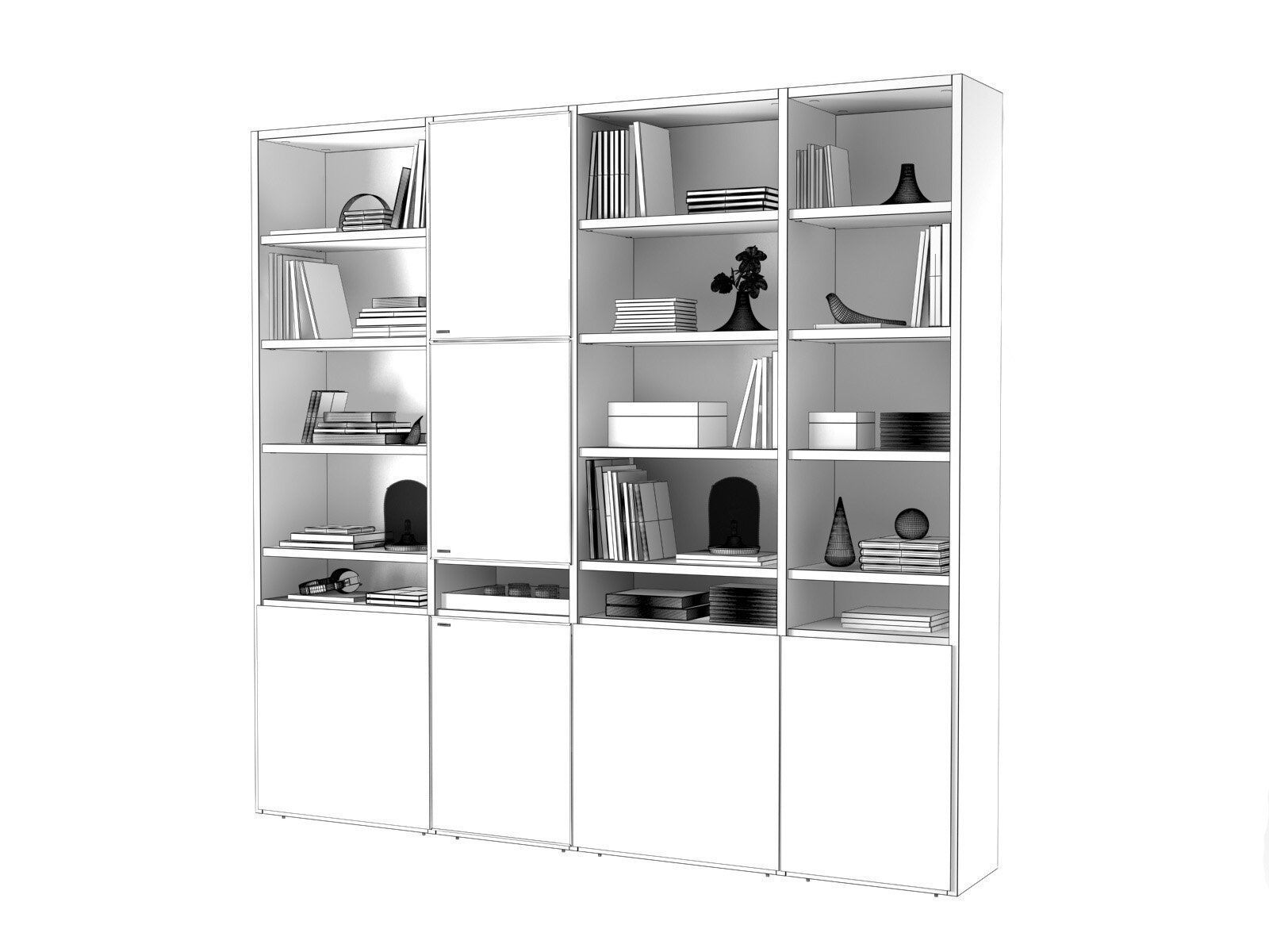 Et Cetera C33 Bookcase 3D model_4
