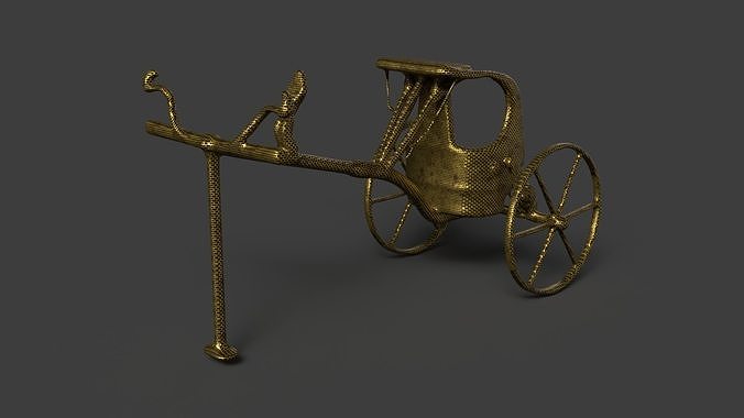 King Tut Chariot figure   Low-poly 3D model